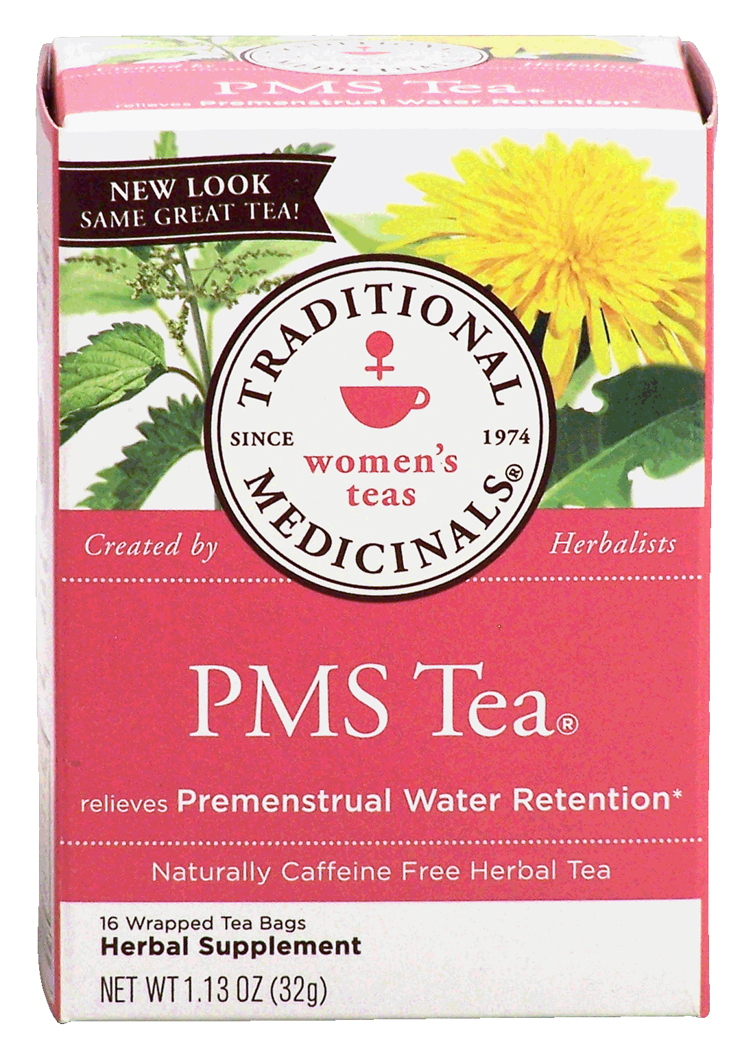 Traditional Medicinals PMS tea herbal tea relieves premenstrual water retention, caffeine free, 16-tea bags Full-Size Picture